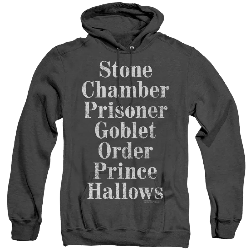 Harry Potter Titles - Heather Pullover Hoodie Gathered Sleeve Pullover