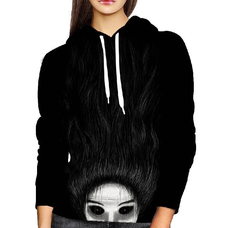 Haunted Womens Hoodie Hoodie with Button Classic Timeless