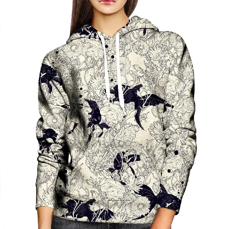 Hide And Seek Koi Fish Womens Hoodie Hoodie with Typography Text Message