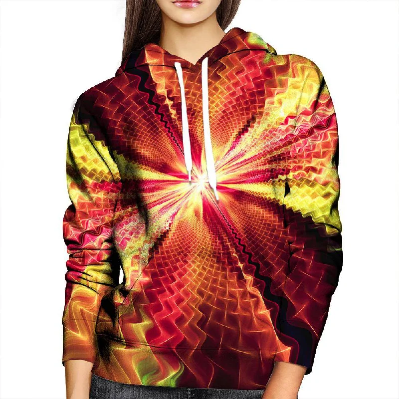 Into The Red Womens Hoodie Hoodie with Back Slit Movement Comfort
