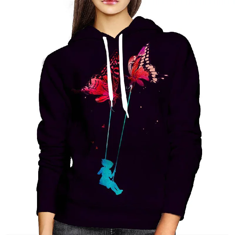 Joy Ride Womens Hoodie Hoodie with Batwing Sleeves Loose Dramatic