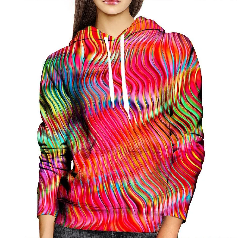 Lost In Color Womens Hoodie Hoodie with Full-Zip Functional Layering