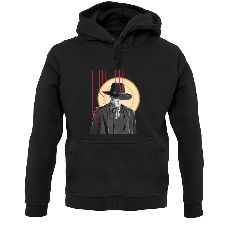 Man In Black Unisex Hoodie Hoodie with Raglan Sleeves Sporty Comfortable