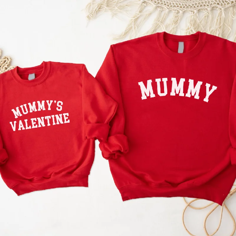 Mummy & Mummy's Valentine College Sweatshirts Hoodie with Ribbed Hem Stretchable Secure Mummy & Mummy's Valentine College Sweatshirts Hoodie with Ribbed Hem Stretchable Secure