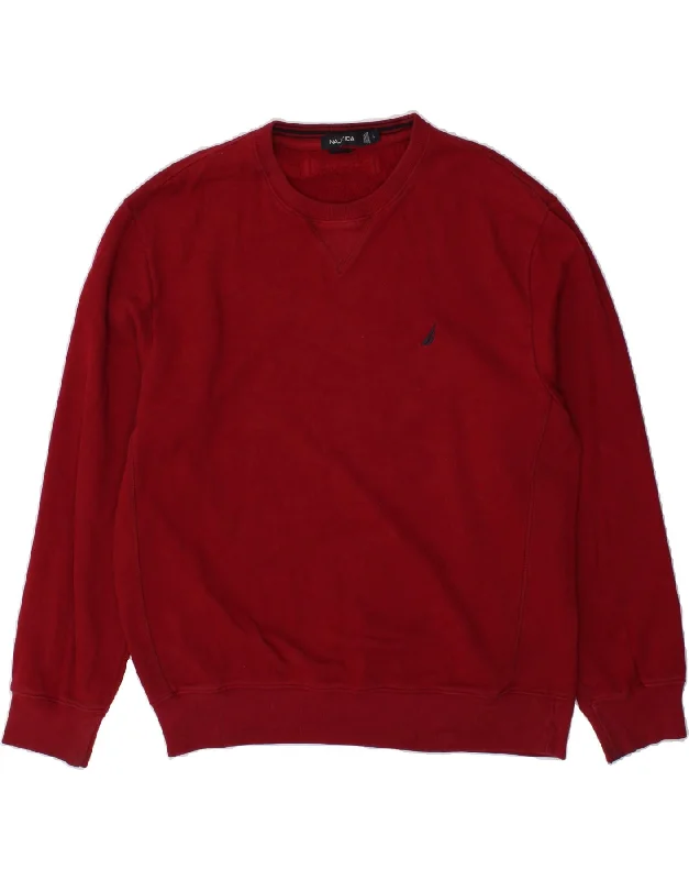 NAUTICA Mens Sweatshirt Jumper Large Red Cotton Hoodie with Camouflage Military Edgy NAUTICA Mens Sweatshirt Jumper Large Red Cotton Hoodie with Camouflage Military Edgy