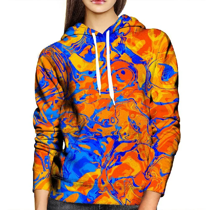 Orange Water Womens Hoodie Hoodie Dress Longline Feminine