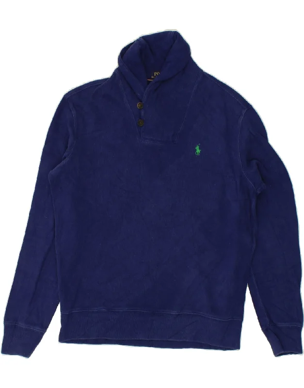POLO RALPH LAUREN Mens Shawl Neck Sweatshirt Jumper Medium Blue Cotton Hoodie Sweatshirt Pullover POLO RALPH LAUREN Mens Shawl Neck Sweatshirt Jumper Medium Blue Cotton Hoodie Sweatshirt Pullover