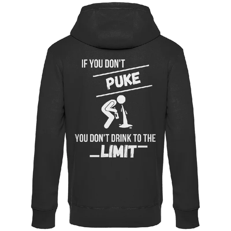 Premium Hoodie "Limit (englisch)" (Backprint) Hoodie with Snap Buttons Easy Quick