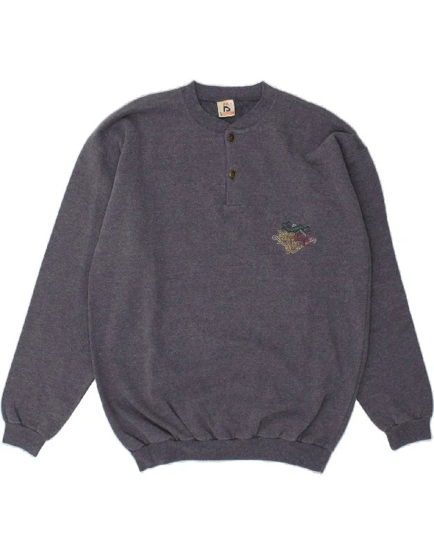 PULL DOLOMITEN Mens Sweatshirt Jumper Medium Navy Blue Flecked Hoodie with Emblem Brand Identity PULL DOLOMITEN Mens Sweatshirt Jumper Medium Navy Blue Flecked Hoodie with Emblem Brand Identity