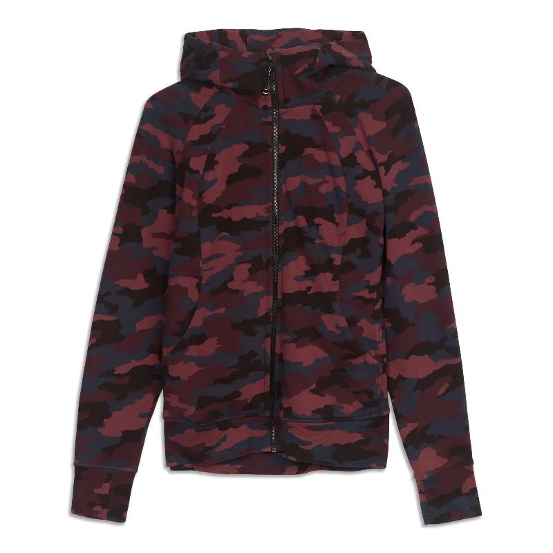 Scuba Full-Zip Hoodie - Resale Hoodie with Belted Waist Structured Tailored