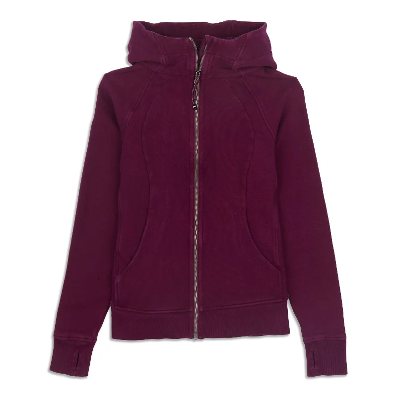Scuba Hoodie - Resale Hoodie with Hem Applique Textured Unique