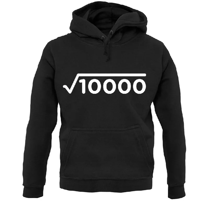 Square Root Birthday 100 Unisex Hoodie Hoodie with Pattern Geometric Abstract