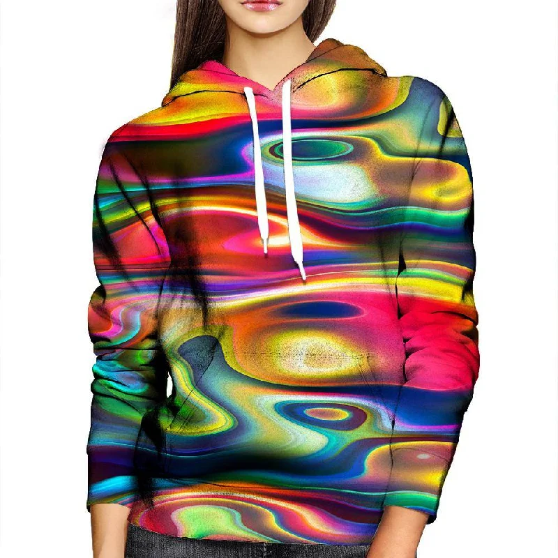 Swirly Womens Hoodie Hoodie with Double Zipper Versatile Adjustable