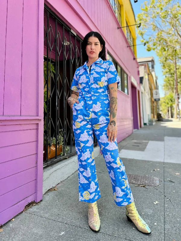 Poplin Coveralls Cloud People Layered Effect Jumpsuit