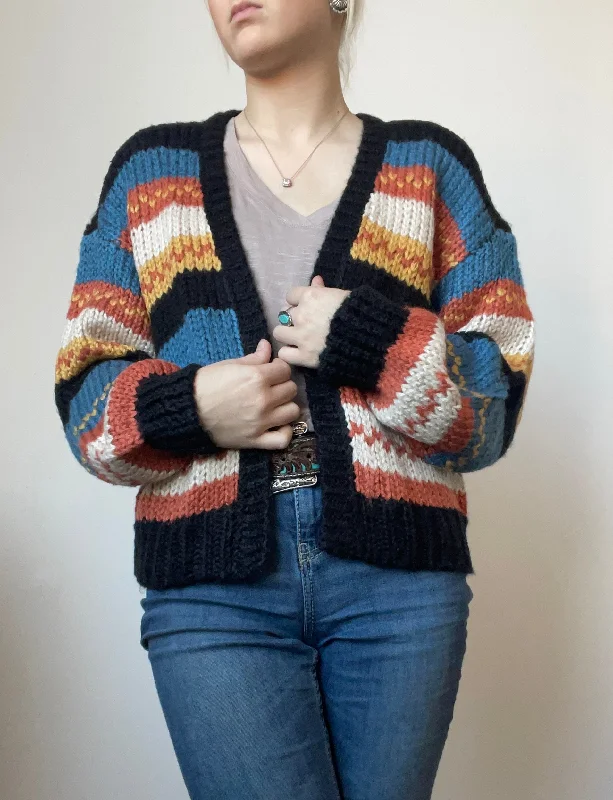 Fall Y'all Cardigan Patchwork Embroidered Appliqued