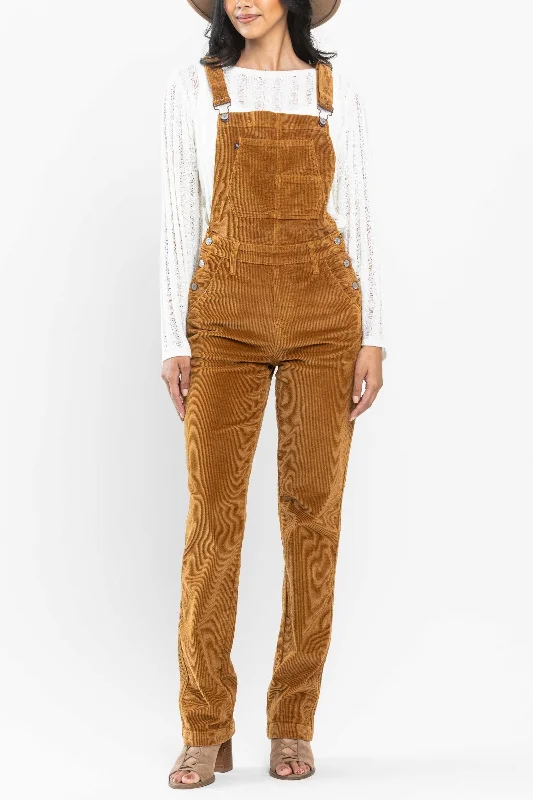 High Waist Camel Over Dyed Corduroy Overalls Straight Fit Judy Blue Pastel Tone Jumpsuit High Waist Camel Over Dyed Corduroy Overalls Straight Fit Judy Blue Pastel Tone Jumpsuit
