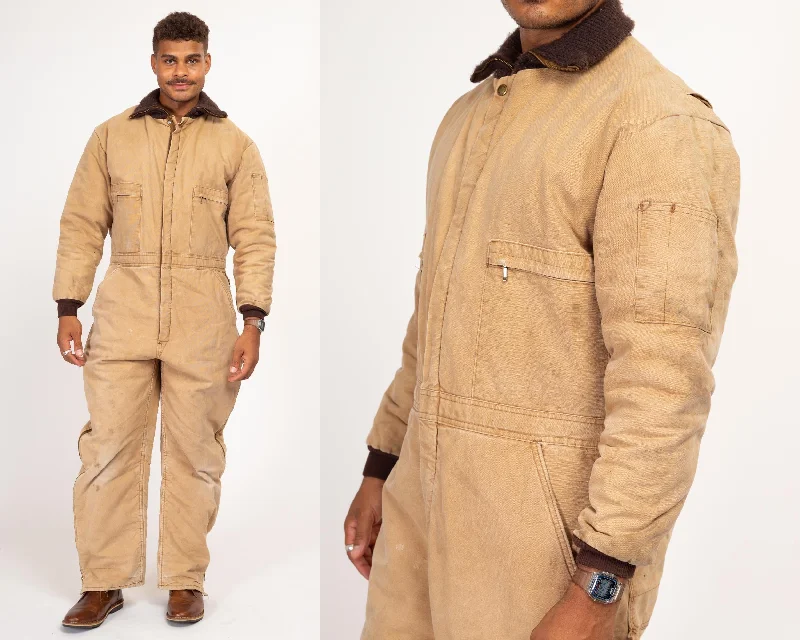 Large 70s Wear Guard Insulated Coveralls Utility Zip-Front Overalls