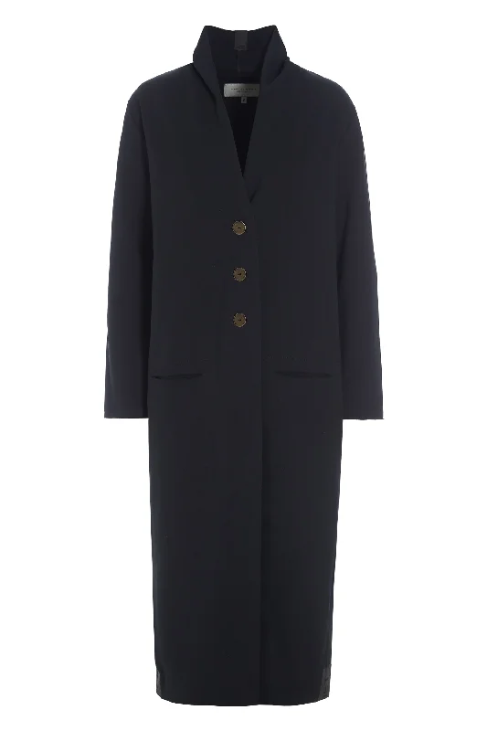 LONG CARDIGAN - 77002 - BLACK Embroidered Appliqued Beaded