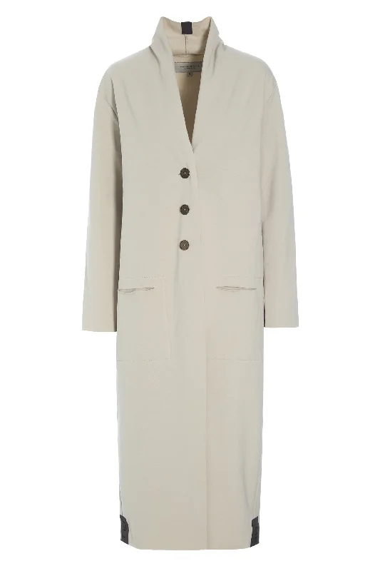 LONG CARDIGAN - 77002 - KIT Satin Blend Silk Blend Wool Blend