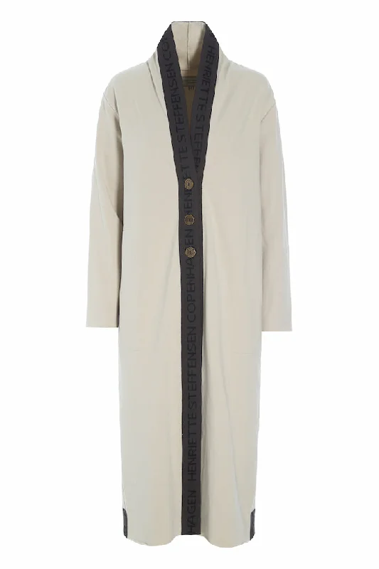 LONG CARDIGAN BRASS BUTTONS - 77003 - KIT Chenille Blend Fleece Blend Nylon Blend