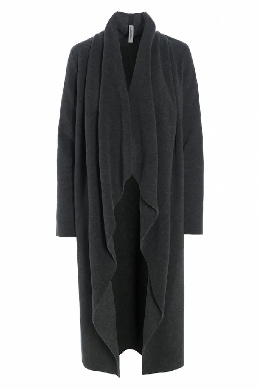 LONG CARDIGAN W/ WATERFALL - 7131 - FORREST Polka Dot Checkered Tartan