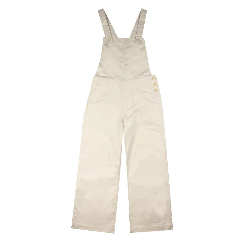 Patagonia Womens Stand Up Cropped Overalls Dyno White Sleeveless Fitted Overalls