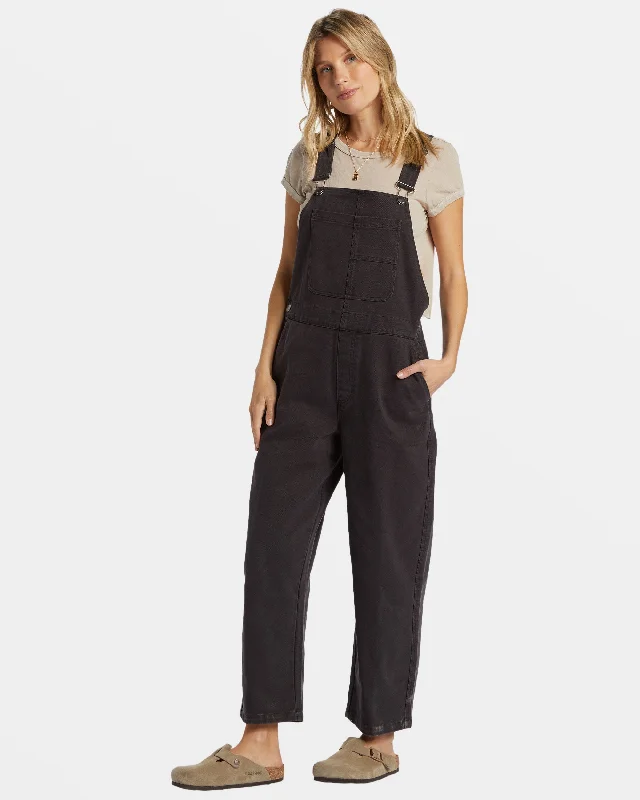 Sand Canyon Denim Overalls - Black Sands Relaxed Corduroy Romper