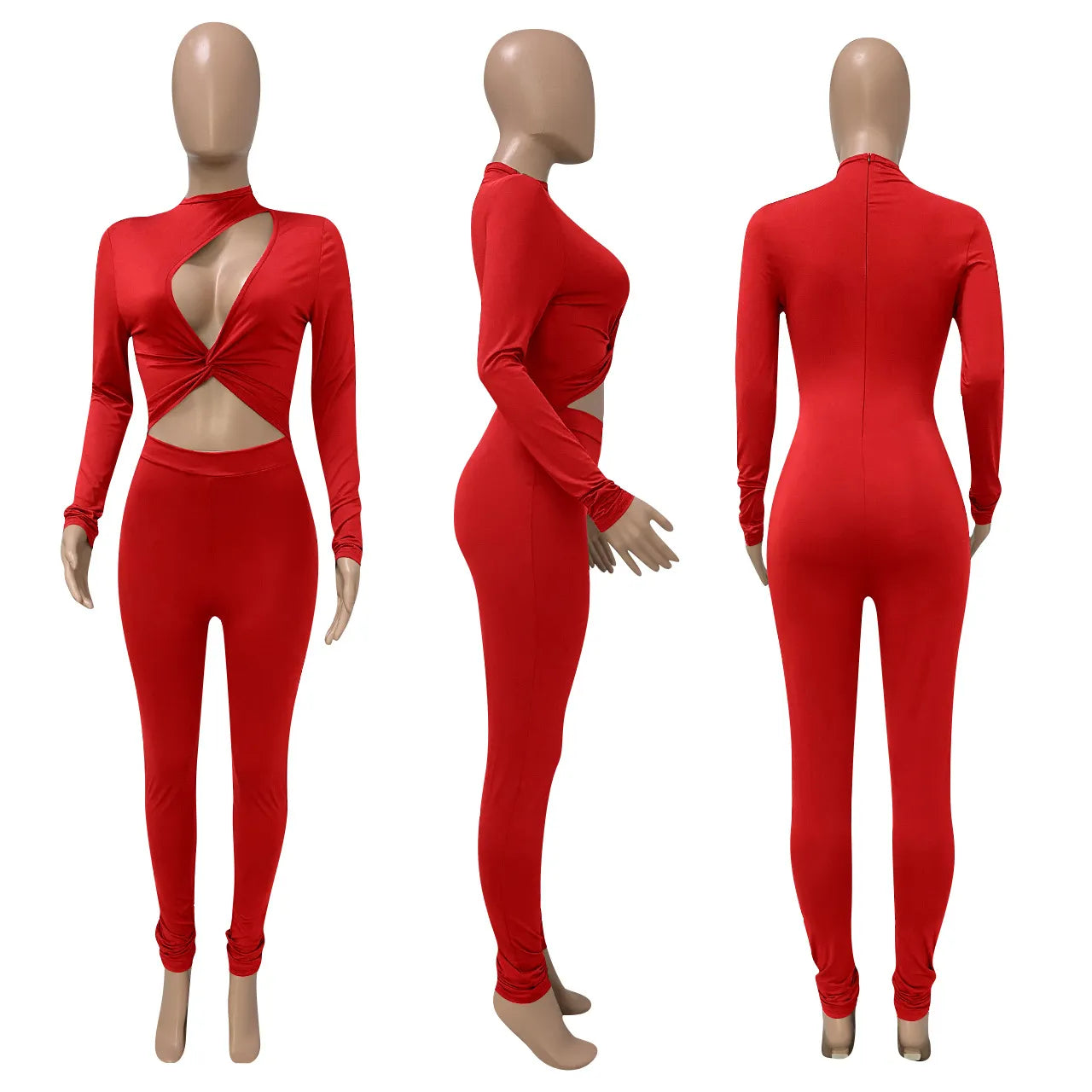 red jumpsuit