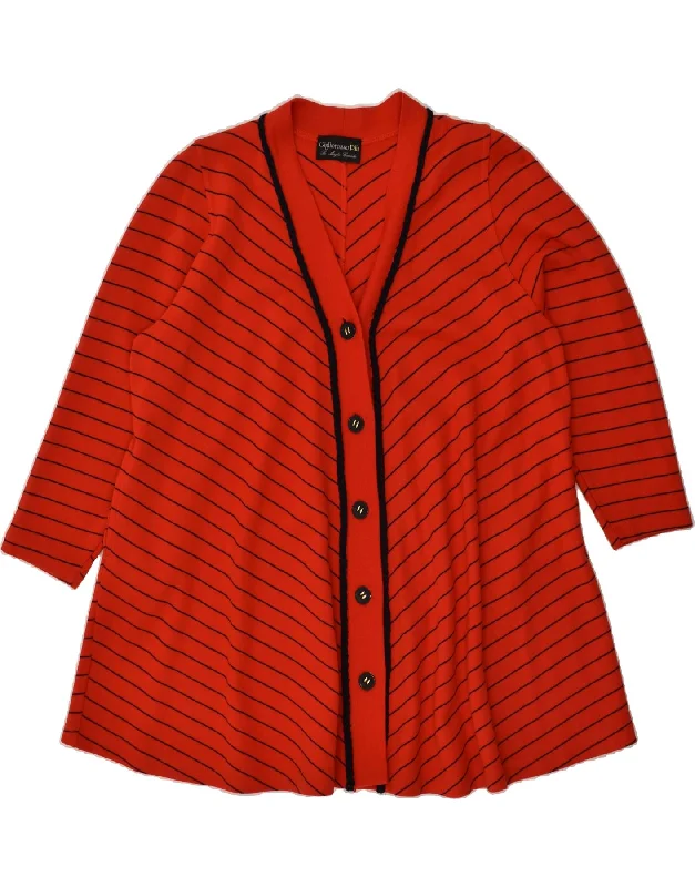 VINTAGE Womens Cardigan Sweater UK 16 Large Red Striped Merino Wool Faux Fur Fabric Real Fur Fabric Shearling Fabric VINTAGE Womens Cardigan Sweater UK 16 Large Red Striped Merino Wool Faux Fur Fabric Real Fur Fabric Shearling Fabric