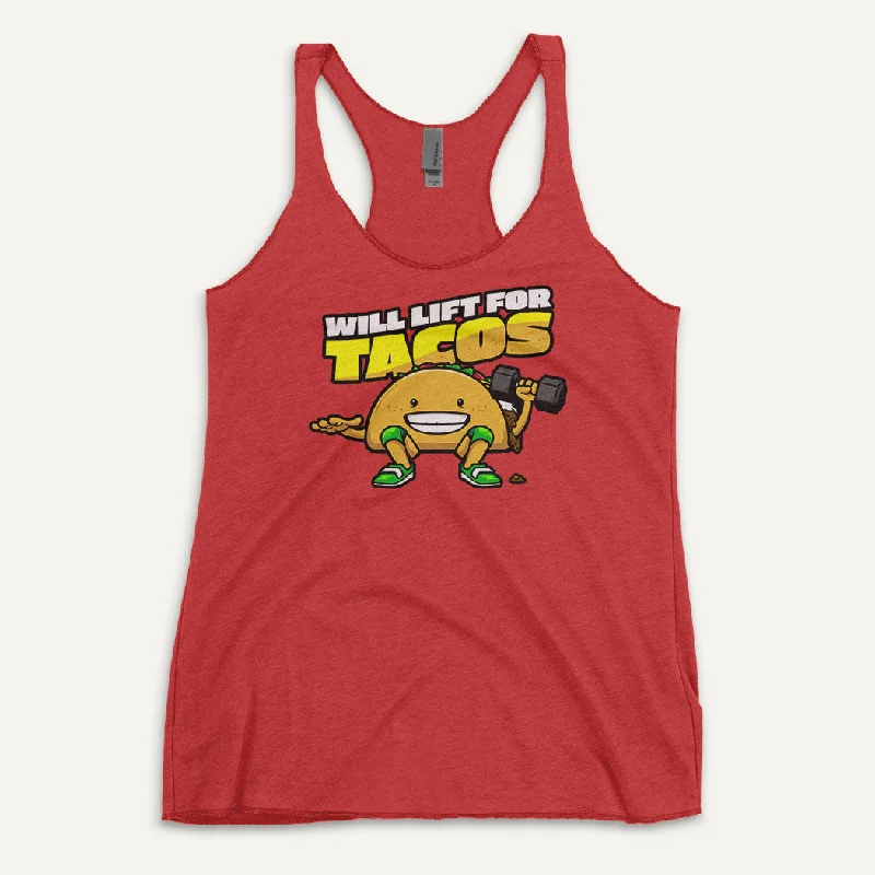 Will Lift For Tacos Women's Tank Top lounge tank top