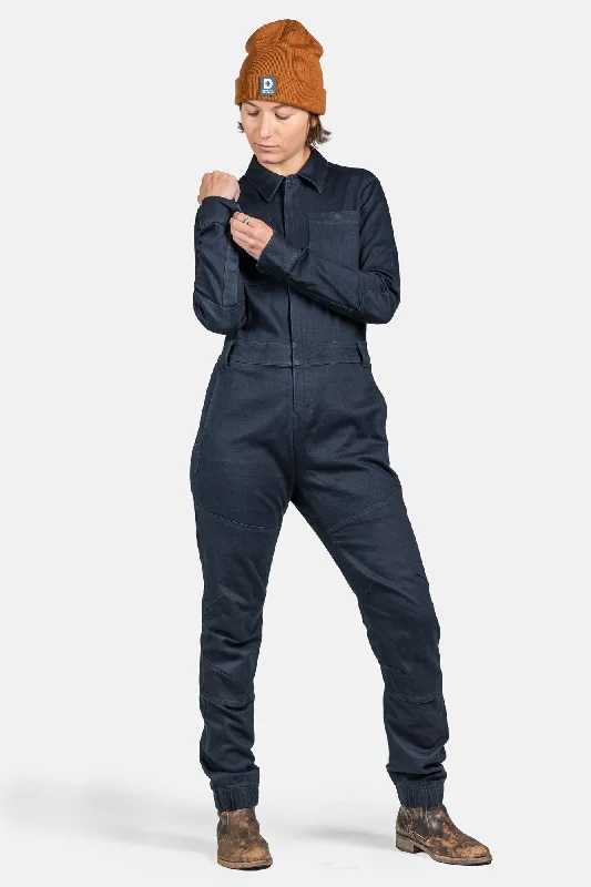 Hadley Long Sleeve Coveralls in Sulfur Navy Vintage-Inspired Jumpsuit
