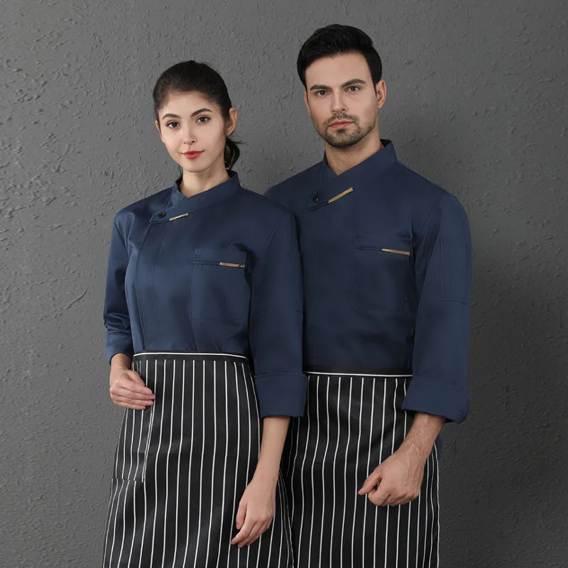 Stain and Wear Resistant Chef Overalls, Multi Colours Deep V-Neck Jumpsuit