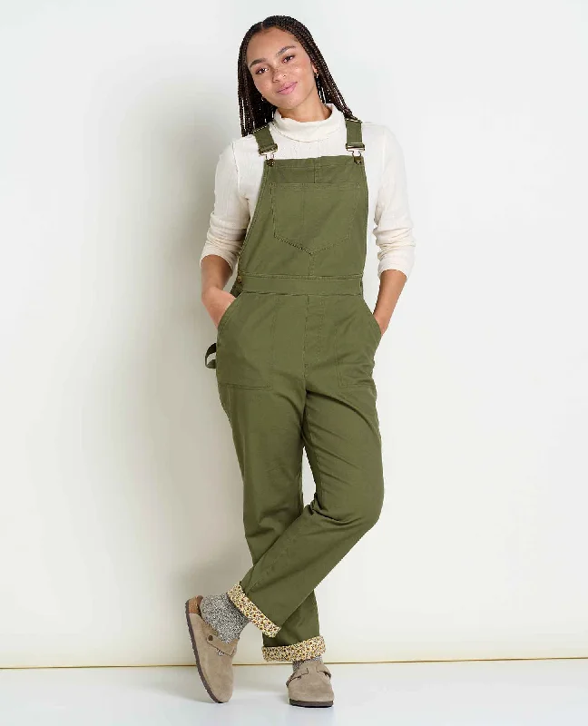 Toad & Co Women's Bramble Flannel Lined Overalls Corduroy Flared Overalls