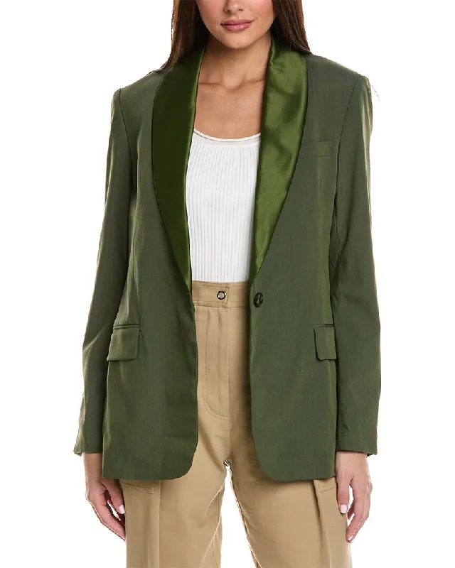 3.1 Phillip Lim Shawl Lapel Wool-Blend Blazer Women's Fashion Blazer