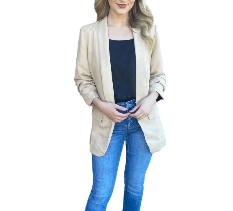 Beloved Blazer In Cream Women's Custom Jacket