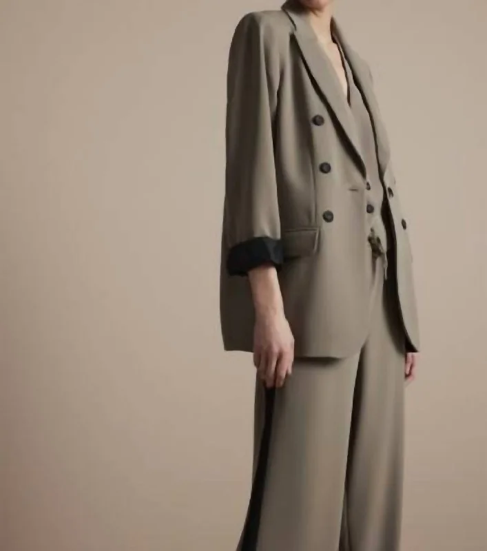Blazer Fluid In Clay Women's Denim Suit