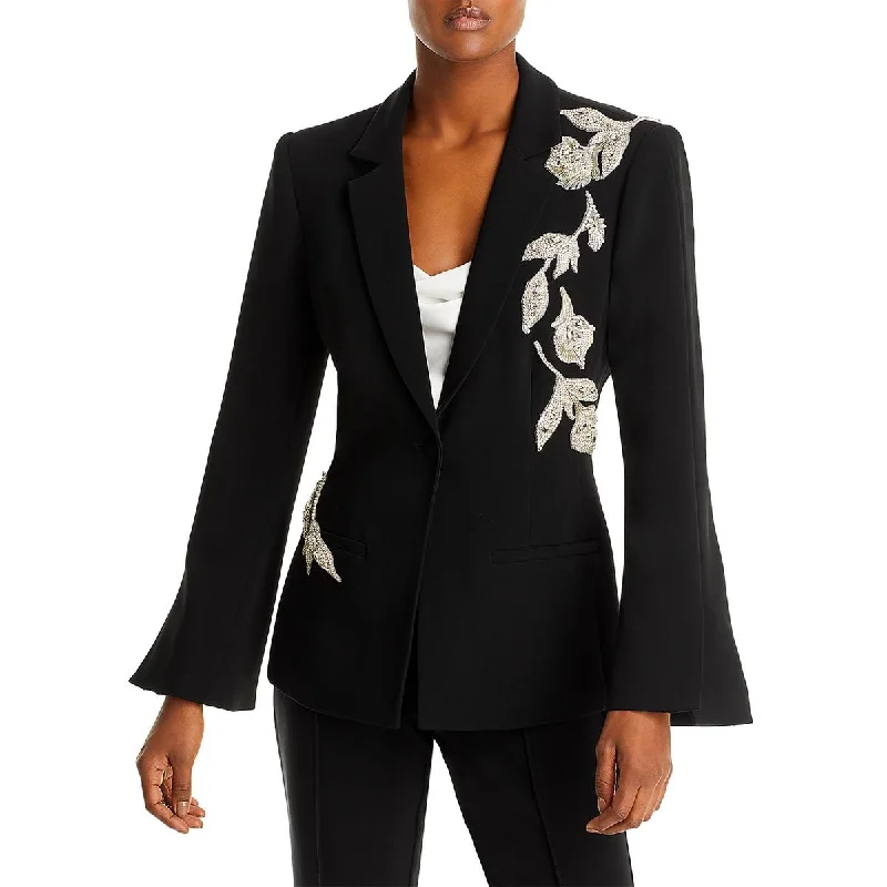 Cinq a Sept Womens Embellished Suit Separate One-Button Blazer Women's Custom Jacket