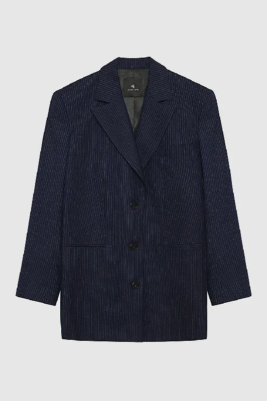 Declan Blazer - Navy Pinstripe Women's Denim Suit
