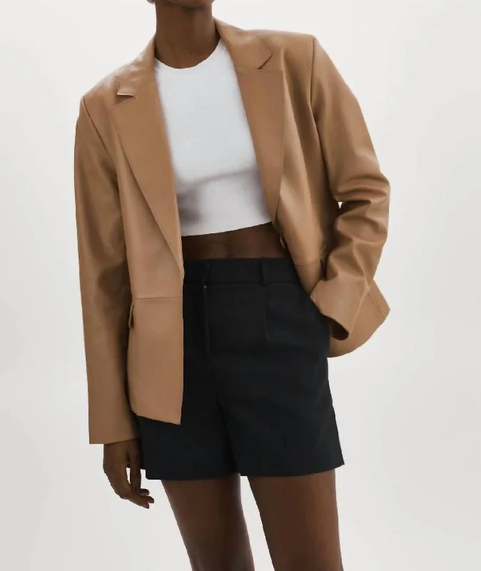 Elza Chic Modern Fit Blazer In Mocha Women's Vintage Suit
