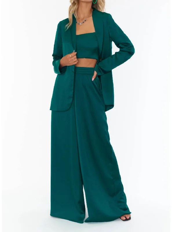 Felix Blazer In Emerald Luxe Women's Premium Blazer