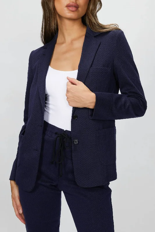 Fitted Blazer In Midnight Women's Fashion Blazer