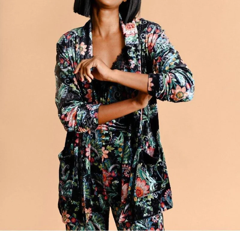Freya Floral Velvet Blazer Women's Custom Suit