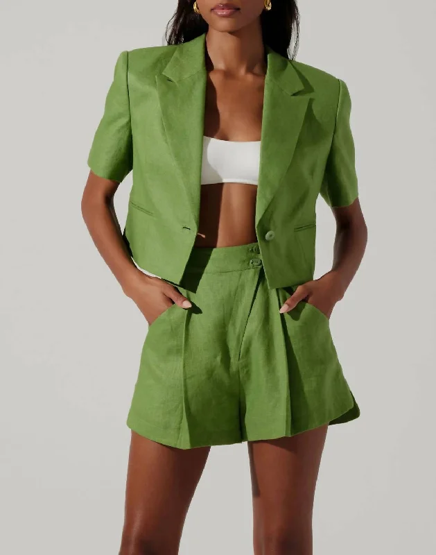 Kerrigan Blazer In Green Women's Lightweight Blazer
