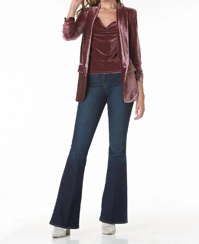 Kia Velvet Blazer In Windsor Wine High-End Women's Suit