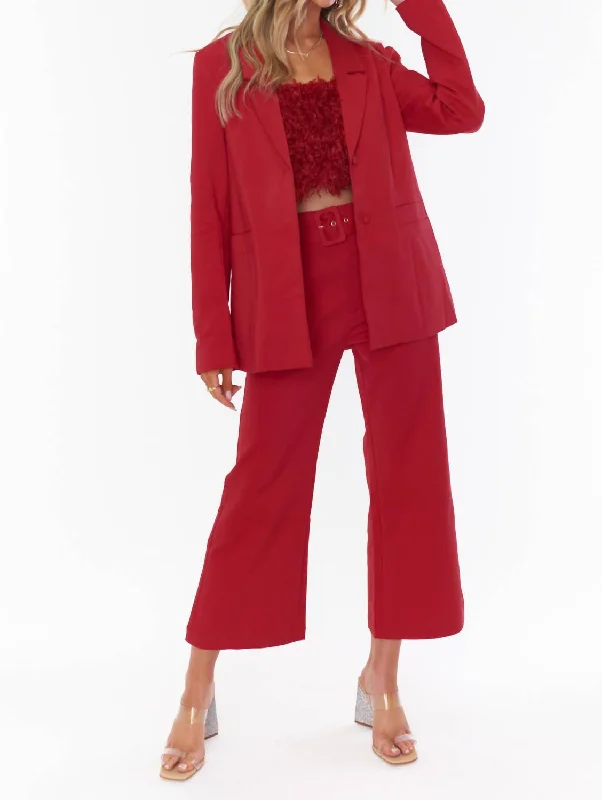 Major Blazer In Red Suit Women's Classic Blazer
