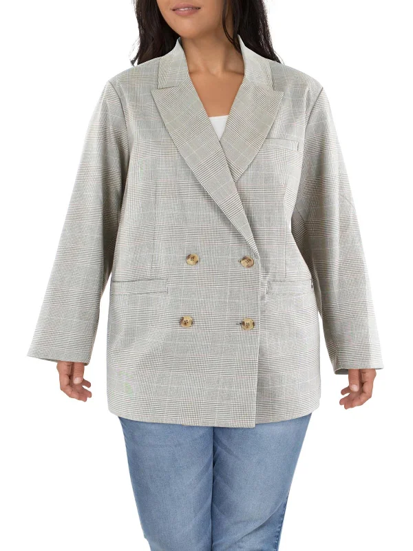 Plus   Womens Suit Separate Work Wear Double-Breasted Blazer Women's Premium Blazer