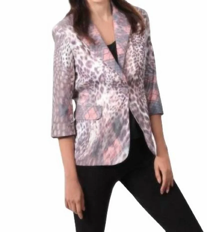 Wild Wanderlust Blazer In Cream/pink Women's Advanced Suit