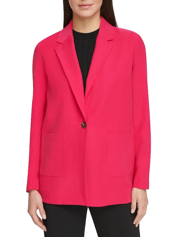 Womens Button Twill One-Button Blazer Women's Boutique Jacket