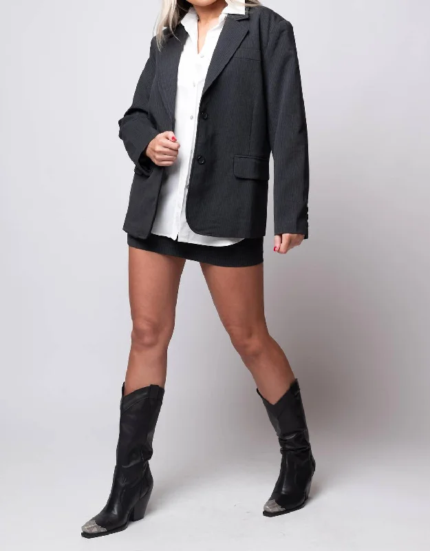 Women's Laken Blazer In Charcoal Women's Vintage Suit