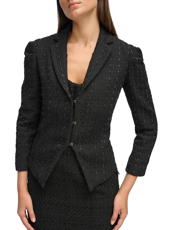 Womens Tweed Suit Separate Two-Button Blazer Women's Trendy Blazer